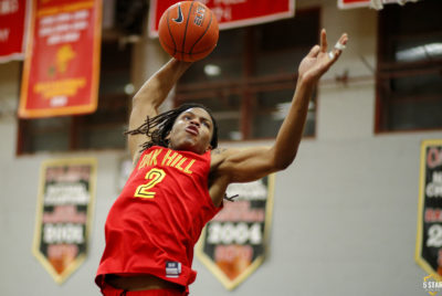 Oak Hill star Christian Brown throws down a monstrous dunk against Grace Christian on Dec. 15, 2018.